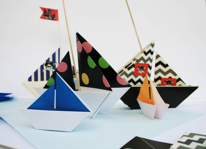 Оригами кораблики