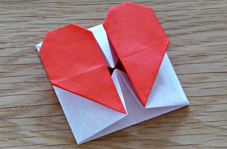 валентинка оригами