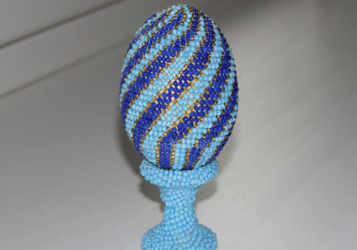 Пасхальное яйцо из бисера - техника плетения, схемы, фото-идеи